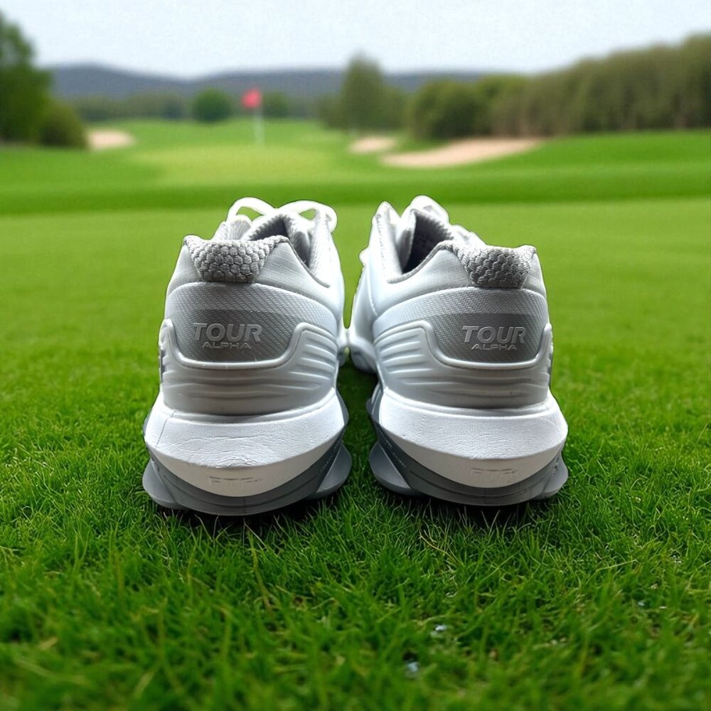 FootJoy Tour Alpha Golf Shoes - White/Silver 55543 - Size 12 (Extra Wide) - Picture 5 of 9